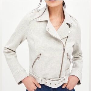Zara Plush Jersey Motorcycle Biker Jacket